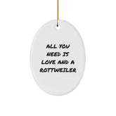 Funny Rottweiler Dog Oval Ornament Gifts for Men and Women on Christmas Unique Presents from Family - Image 1